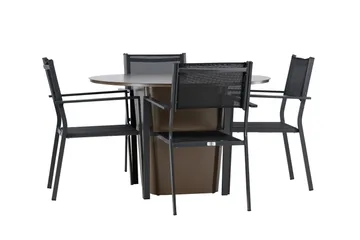 Santa Fe Matgrupp Utomhus + 4 Copacabana Utestolar - Brun - Utemöbler & utemiljö - Utegrupp - Matgrupp utomhus