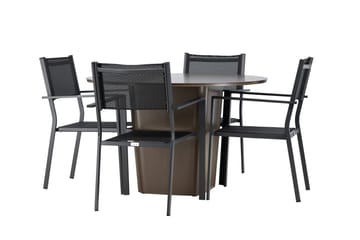 Santa Fe Matgrupp Utomhus + 4 Copacabana Utestolar - Brun - Utemöbler & utemiljö - Utegrupp - Matgrupp utomhus