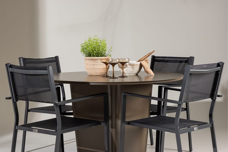 Santa Fe Matgrupp Utomhus + 4 Copacabana Utestolar - Brun - Utemöbler & utemiljö - Utegrupp - Matgrupp utomhus