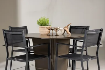 Santa Fe Matgrupp Utomhus + 4 Copacabana Utestolar - Brun - Utemöbler & utemiljö - Utegrupp - Matgrupp utomhus