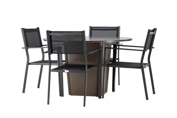 Santa Fe Matgrupp Utomhus + 4 Copacabana Utestolar - Brun - Utemöbler & utemiljö - Utegrupp - Matgrupp utomhus