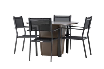 Santa Fe Matgrupp Utomhus + 4 Copacabana Utestolar - Brun - Utemöbler & utemiljö - Utegrupp - Matgrupp utomhus