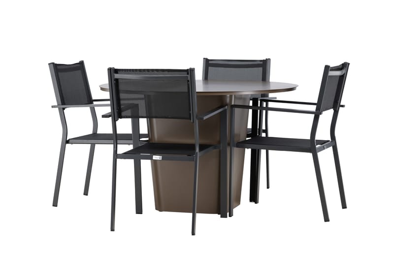 Santa Fe Matgrupp Utomhus + 4 Copacabana Utestolar - Brun - Utemöbler & utemiljö - Utegrupp - Matgrupp utomhus