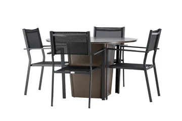 Santa Fe Matgrupp Utomhus + 4 Copacabana Utestolar - Brun - Utemöbler & utemiljö - Utegrupp - Matgrupp utomhus