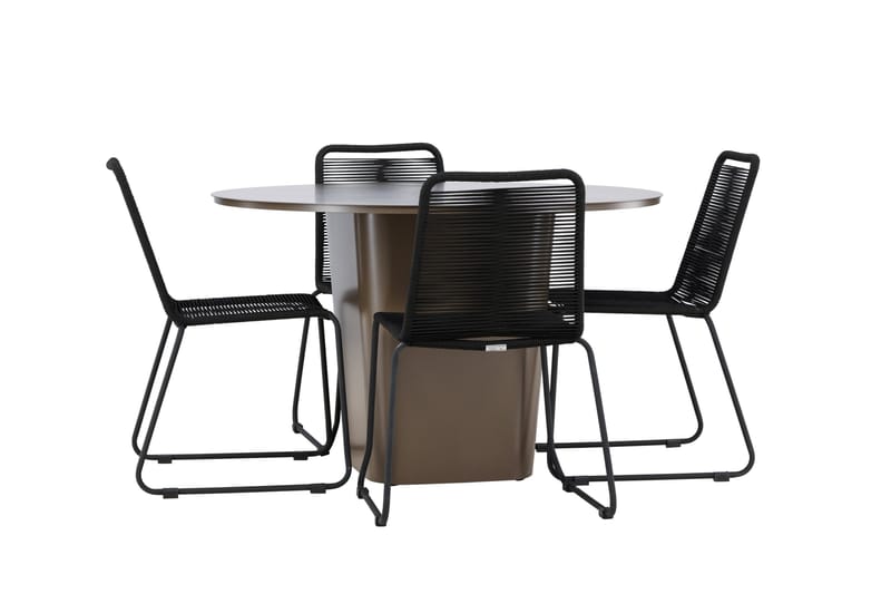 Santa Fe Matgrupp Utomhus + 4 Utestolar - Brun - Utemöbler & utemiljö - Utegrupp - Matgrupp utomhus