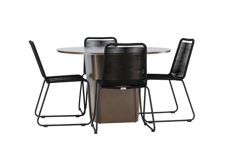 Santa Fe Matgrupp Utomhus + 4 Utestolar - Brun - Utemöbler & utemiljö - Utegrupp - Matgrupp utomhus