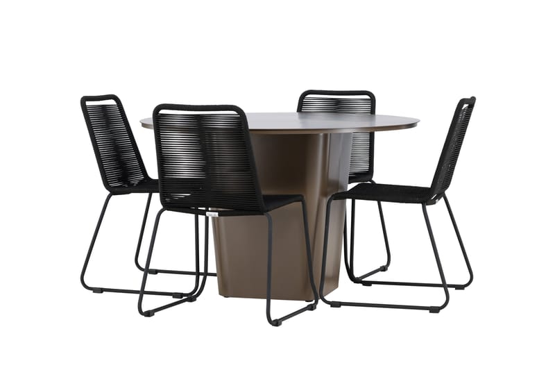 Santa Fe Matgrupp Utomhus + 4 Utestolar - Brun - Utemöbler & utemiljö - Utegrupp - Matgrupp utomhus