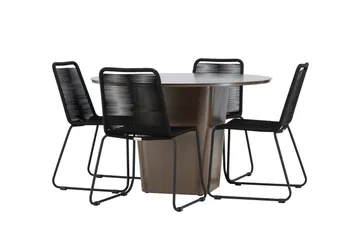 Santa Fe Matgrupp Utomhus + 4 Utestolar - Brun - Utemöbler & utemiljö - Utegrupp - Matgrupp utomhus