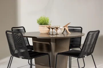 Santa Fe Matgrupp Utomhus + 4 Utestolar - Brun - Utemöbler & utemiljö - Utegrupp - Matgrupp utomhus