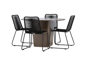 Santa Fe Matgrupp Utomhus + 4 Utestolar - Brun - Utemöbler & utemiljö - Utegrupp - Matgrupp utomhus