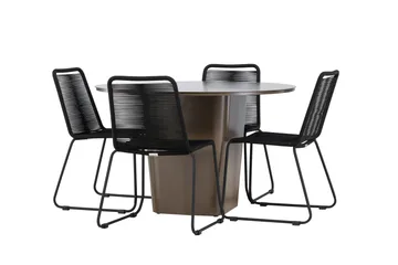 Santa Fe Matgrupp Utomhus + 4 Utestolar - Brun - Utemöbler & utemiljö - Utegrupp - Matgrupp utomhus