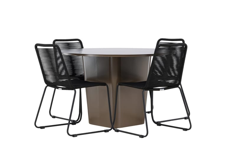 Santa Fe Matgrupp Utomhus + 4 Utestolar - Brun - Utemöbler & utemiljö - Utegrupp - Matgrupp utomhus