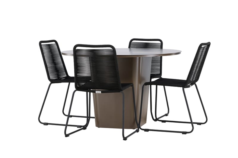 Santa Fe Matgrupp Utomhus + 4 Utestolar - Brun - Utemöbler & utemiljö - Utegrupp - Matgrupp utomhus