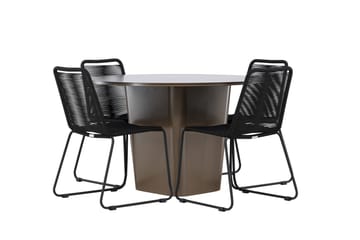 Santa Fe Matgrupp Utomhus + 4 Utestolar - Brun - Utemöbler & utemiljö - Utegrupp - Matgrupp utomhus