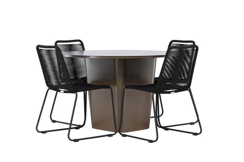Santa Fe Matgrupp Utomhus + 4 Utestolar - Brun - Utemöbler & utemiljö - Utegrupp - Matgrupp utomhus