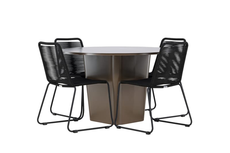 Santa Fe Matgrupp Utomhus + 4 Utestolar - Brun - Utemöbler & utemiljö - Utegrupp - Matgrupp utomhus