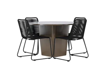 Santa Fe Matgrupp Utomhus + 4 Utestolar - Brun - Utemöbler & utemiljö - Utegrupp - Matgrupp utomhus