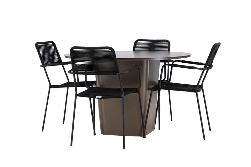Santa Matgrupp Utomhus + 4 Utestolar - Brun - Utemöbler & utemiljö - Utegrupp - Matgrupp utomhus