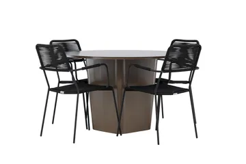 Santa Matgrupp Utomhus + 4 Utestolar - Brun - Utemöbler & utemiljö - Utegrupp - Matgrupp utomhus