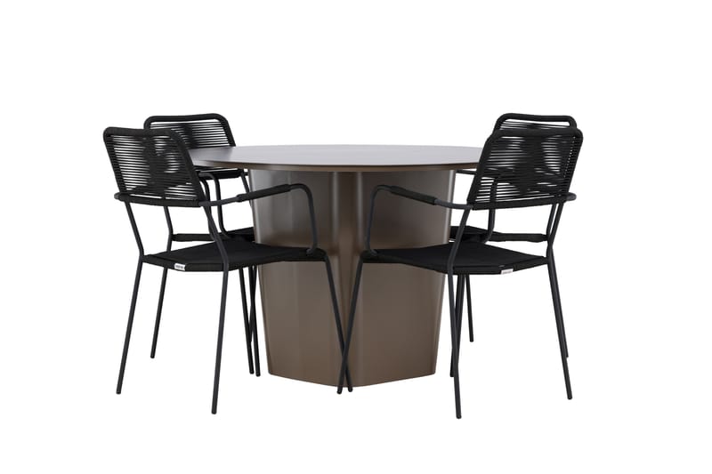 Santa Matgrupp Utomhus + 4 Utestolar - Brun - Utemöbler & utemiljö - Utegrupp - Matgrupp utomhus