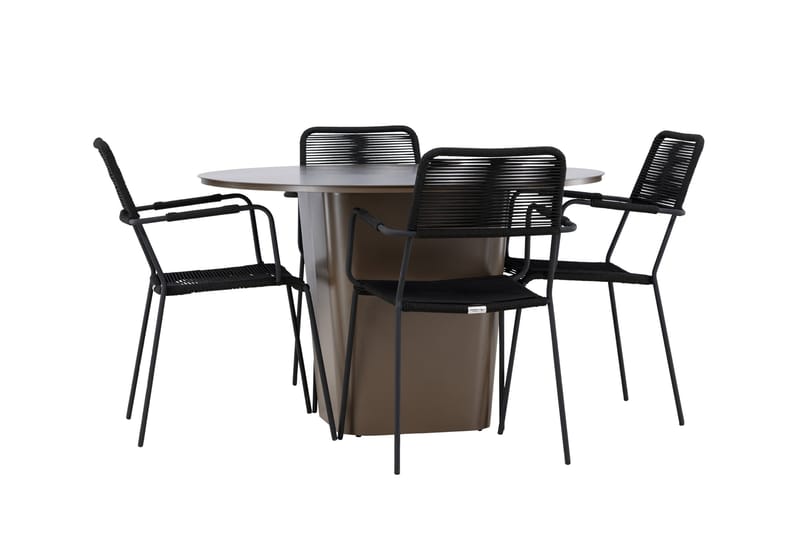Santa Matgrupp Utomhus + 4 Utestolar - Brun - Utemöbler & utemiljö - Utegrupp - Matgrupp utomhus