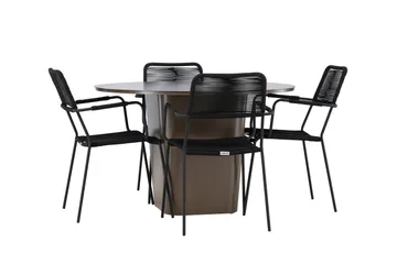 Santa Matgrupp Utomhus + 4 Utestolar - Brun - Utemöbler & utemiljö - Utegrupp - Matgrupp utomhus
