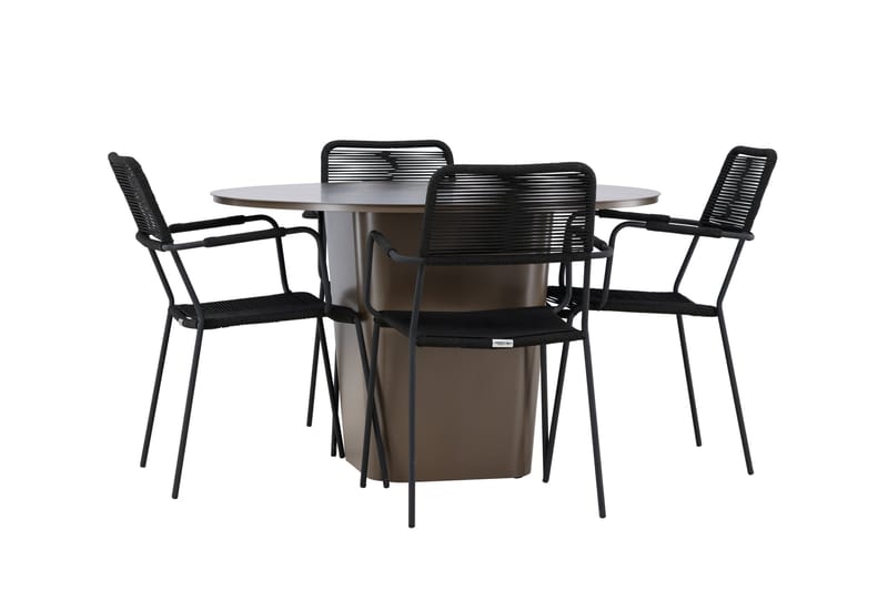Santa Matgrupp Utomhus + 4 Utestolar - Brun - Utemöbler & utemiljö - Utegrupp - Matgrupp utomhus