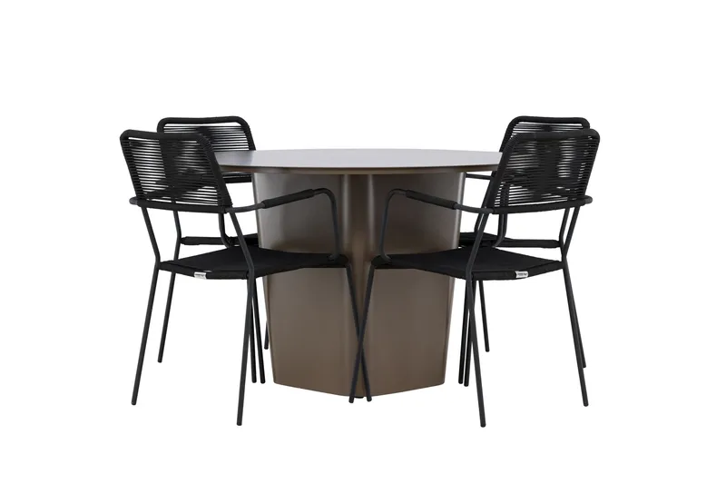 Santa Matgrupp Utomhus + 4 Utestolar - Brun - Utemöbler & utemiljö - Utegrupp - Matgrupp utomhus