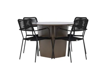 Santa Matgrupp Utomhus + 4 Utestolar - Brun - Utemöbler & utemiljö - Utegrupp - Matgrupp utomhus