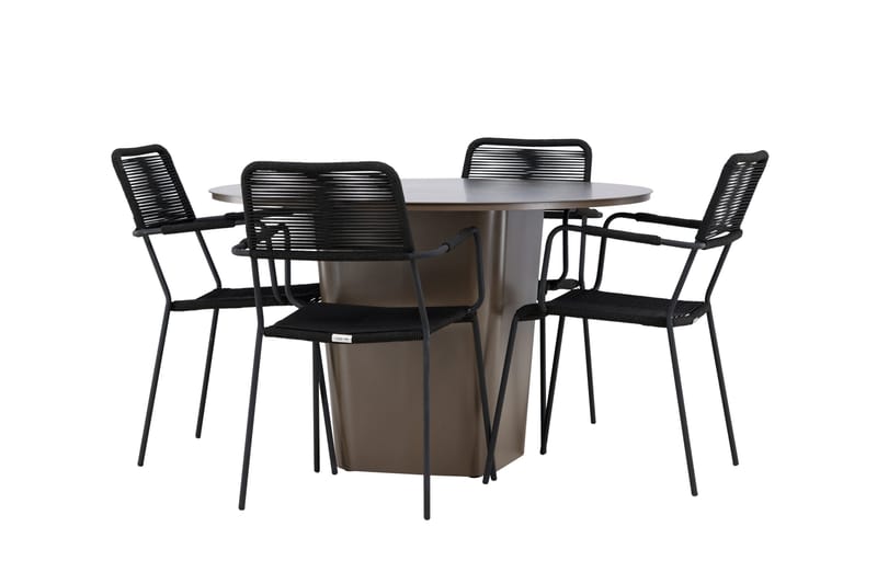 Santa Matgrupp Utomhus + 4 Utestolar - Brun - Utemöbler & utemiljö - Utegrupp - Matgrupp utomhus