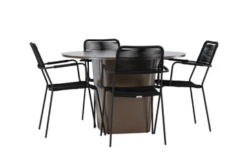Santa Matgrupp Utomhus + 4 Utestolar - Brun - Utemöbler & utemiljö - Utegrupp - Matgrupp utomhus