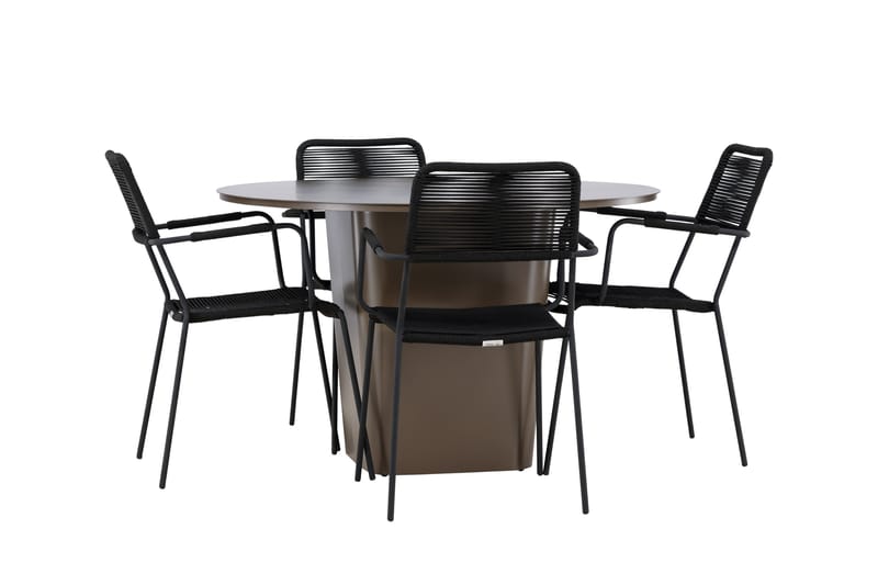 Santa Matgrupp Utomhus + 4 Utestolar - Brun - Utemöbler & utemiljö - Utegrupp - Matgrupp utomhus