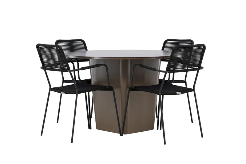 Santa Matgrupp Utomhus + 4 Utestolar - Brun - Utemöbler & utemiljö - Utegrupp - Matgrupp utomhus