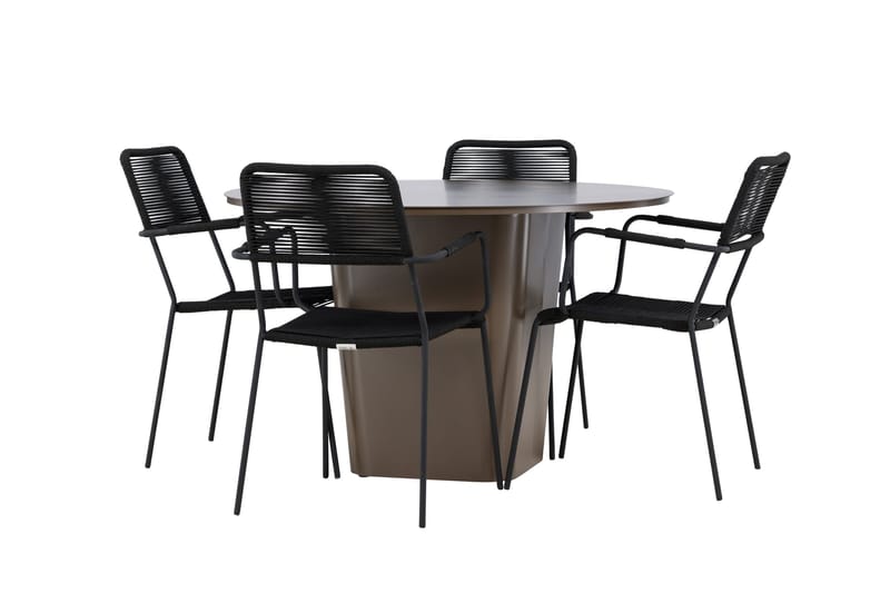 Santa Matgrupp Utomhus + 4 Utestolar - Brun - Utemöbler & utemiljö - Utegrupp - Matgrupp utomhus