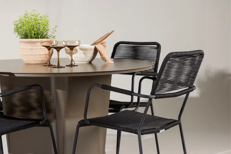 Santa Matgrupp Utomhus + 4 Utestolar - Brun - Utemöbler & utemiljö - Utegrupp - Matgrupp utomhus