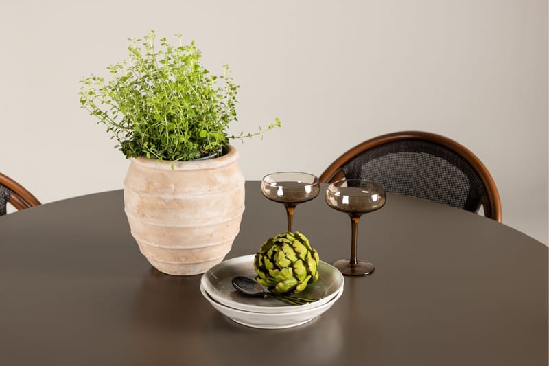 Santa Matgrupp Utomhus 120 cm Rund med 4 Guarda Utestolar - Brun - Utemöbler & utemiljö - Utegrupp - Matgrupp utomhus