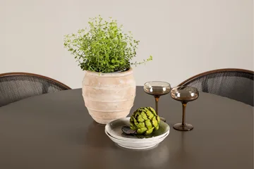 Santa Matgrupp Utomhus 120 cm Rund med 4 Vila Real Utestolar - Brun - Utemöbler & utemiljö - Utegrupp - Matgrupp utomhus