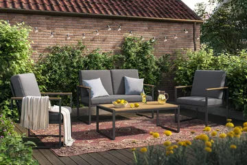 Serena Soffgrupp Utomhus  4-sits - Antracit - Utemöbler & utemiljö - Utegrupp - Soffgrupp utomhus