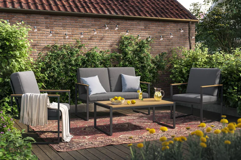 Serena Soffgrupp Utomhus  4-sits - Antracit - Utemöbler & utemiljö - Utegrupp - Soffgrupp utomhus