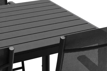 Siri Matbord 150 cm med 4 Sanna Matstolar - Svart - Utemöbler & utemiljö - Utegrupp - Matgrupp utomhus