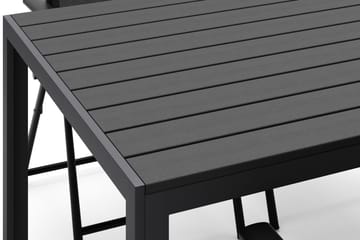 Siri Matbord 150 cm med 4 Sanna Matstolar - Svart - Utemöbler & utemiljö - Utegrupp - Matgrupp utomhus