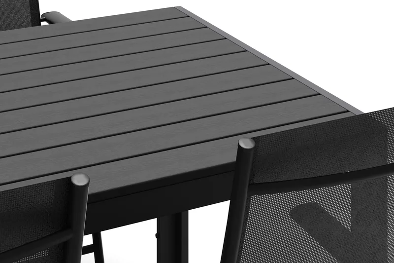Siri Matbord 205 cm med 6 Sanna Matstolar - Svart - Utemöbler & utemiljö - Utegrupp - Matgrupp utomhus