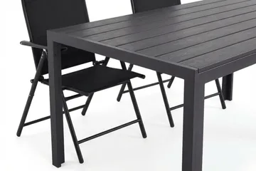 Siri Matgrupp utomhus 150 cm med 4 Maggie Vadderad Fällbar Positionsstol - Utemöbler & utemiljö - Utegrupp - Matgrupp utomhus