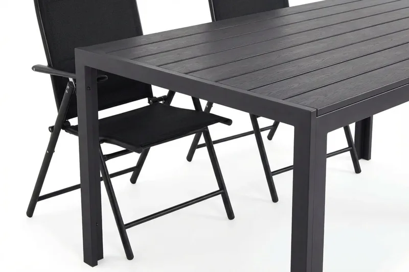 Siri Matgrupp utomhus 150 cm med 4 Maggie Vadderad Fällbar Positionsstol - Utemöbler & utemiljö - Utegrupp - Matgrupp utomhus