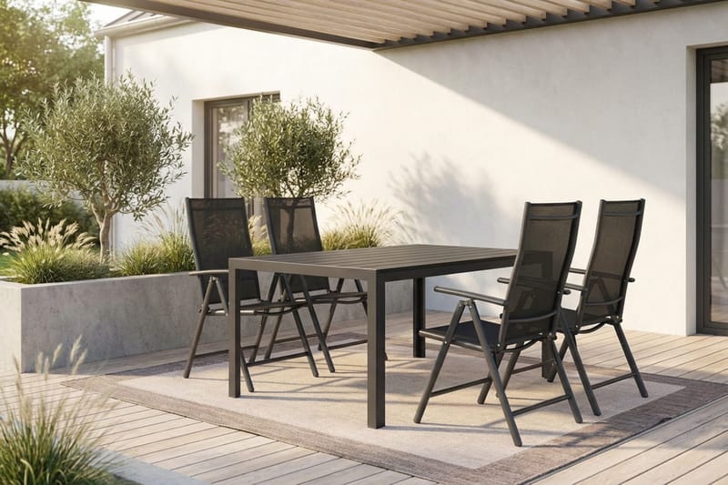 Siri Matgrupp utomhus 150 cm med 4 Maggie Positionsstolar - Utemöbler & utemiljö - Utegrupp - Matgrupp utomhus