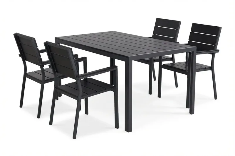 Siri Matgrupp utomhus 150 cm med 4 Tunis Aintwood Stolar