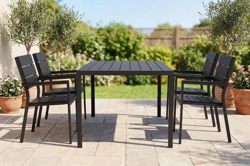 Siri Matgrupp utomhus 150 cm med 4 Tunis Aintwood Stolar - Utemöbler & utemiljö - Utegrupp - Matgrupp utomhus