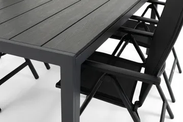 Siri Matgrupp utomhus 205 cm med 6 Maggie Fällbar Positionsstolar - Utemöbler & utemiljö - Utegrupp - Matgrupp utomhus