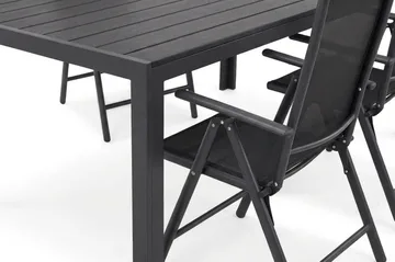 Siri Matgrupp utomhus 205 cm med 6 Maggie Positionsstolar - Utemöbler & utemiljö - Utegrupp - Matgrupp utomhus