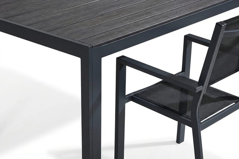 Siri Matgrupp utomhus 205 cm med 6 Tunis Stapelstolar - Utemöbler & utemiljö - Utegrupp - Matgrupp utomhus